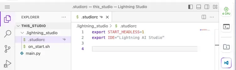 Edit your .studiorc to set variables across Studios