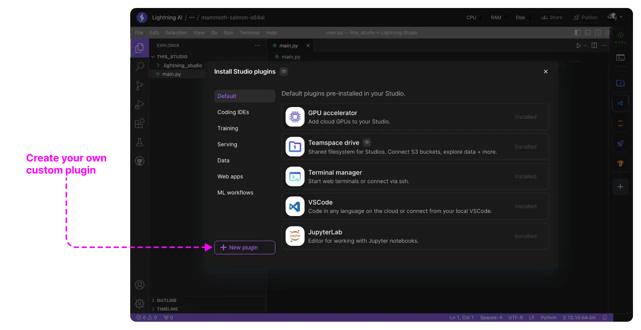 Create your own custom plugins
