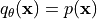 q_{\theta}(\mathbf{x})=p(\mathbf{x})