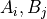 A_i, B_j