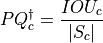 PQ^{\dagger}_c = \frac{IOU_c}{|S_c|}