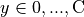 y \in {0, ..., \mathrm{C}}